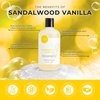 DANI Moisturizing Body Wash Naturals - Warm Sandalwood Vanilla Aromatherapy - Organic Aloe Vera & Natural Glycerin - Paraben & Sulfate Free Shower Gel - For Men & Women - 12 Ounce Bottle