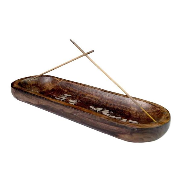 raajsee Wooden Brown Incense Holder -Incense Burner Holder –Ash Catcher - Incense Stick Holder - Meditation & Yoga - Great Gift for Any Occasion Size 11x4 inch