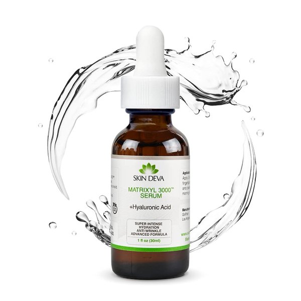 SKIN DEVA 1 fl oz Matrixyl 3000 with Hyaluronic Acid Serum Peptides Serum For Face Hydration with Hyaluronic Acid Stimulates Collagen Repair Mechanisms Lightweight Anti Aging Moisturizer