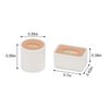 Dollhouse Tissue Box 2Pcs Miniature House Accessories, Round Tube & Rectangle Papar Box Set for Toliet Living Room Decoration, Tissue Holder Model for DIY Craft (1:6 Scale)