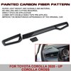 Xotic Tech 3X Side Screen Dash Board AC Air Conditioning Outlet Cover Trim Decoration Panel Frame Compatible with Toyota Corolla 2020 2021 2022 2023 2024 2025 Corolla Cross(Carbon Fiber Texture)
