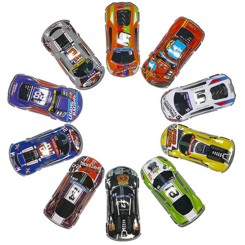 Bokoeiei 10 Pcs Mini Pull Back Cars 3.1 Inch Race Cars Vehicles Toy Set for Boys Girls Toddlers 3,4,5 Years Old