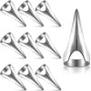 Hicarer 10 Pieces Stitch Tool for Braids Aid Finger Ring Hair Parting Tool Ring Retro Metal Claws Rings for Hair Braiding Supplies Cosplay Nail Art Holiday Party(Silver)
