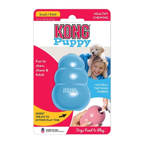 KONG Small Dog Puppy Teething Toy - Colors May Vary (2 Pack)