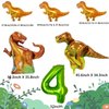 Dinosaur Party Supplies for 4 Year Olds,Dinosaur Foil Balloons Set Dinosaur Birthday Party Decorations Kit Foil Balloons,Banner,Cake Toppers for Boys Girls Birthday Party