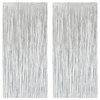 Acuteye Silver Foil Fringe Curtain 3.3×8.3FT 2 Packs, Metallic Tinsel Curtains Party Streamers for Birthday Graduation Baby Shower Decoration (2pcs,3.3FT×8.3FT, Silver)
