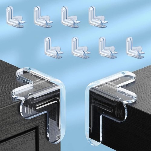 8 Pack Corner Protector Baby Proof，Xuenair Clear Corner Protectors for Furniture,Silicone Rubber Corner Guards for Furniture Glass Table Cabinet Counter