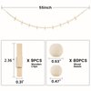 KLOGTSIND Hanging Photo Display Wall Decor, 2PCS Boho Wooden Bead Garland Collage Picture Frame with 9 Wood Clips for Bedroom, Living Room, Office, Dorm Decor, Photos Holder Teen Girl Gifts