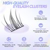 Natural Lash Clusters Wispy Cluster Eyelash Extensions 105Pcs Cluster Lash Extensions 10.5-13.5MM Soft & Thin Band Individual Lashes DIY at Home by MLEN DIARY