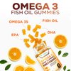 Omega 3 Fish Oil Gummies, Heart Healthy Omega 3 Supplement with High Absorption DHA & EPA, Extra Strength Joint & Brain Support, Omega 3 Fish Oil Nature's Gummy Vitamin, Orange Flavor - 60 Gummies