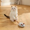 MZINGALL Interactive Cat Toy Mouse, Moving Mouse Automatic Cat Toys Electronic Mice, Rechargeable Squeaky Cat Mouse Toys for Kitten Indoor/Outdoor Exercise（Long Velvet）