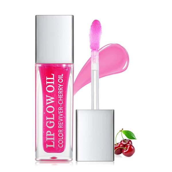Marine Forest Hydrating Lip Glow Oil, Plumping Lip Gloss Transparent Lip Oil Tinted for Lip Care and Dry Lips, Non Sticky, Shiny and Moisturizing (04)