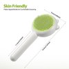 MoeSoce Self-Cleaning Slicker Brush for Dogs & Cats, Suitable for Shedding Pet Hair, Removes Loose Hair and Tangles, Green