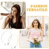 Tyqour 2Pcs Gold Headbands for Women Thin Metal Headband Wavy Headband Retro Hair Band Cute Squiggly Headband Hair Styling Accessories for Women Girls Bridal Wedding