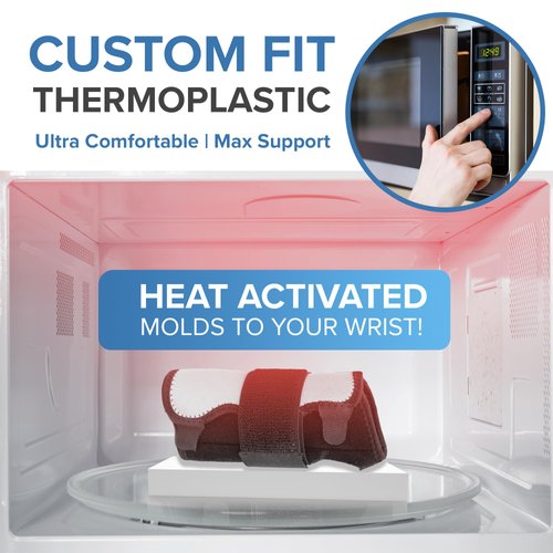 MySplint Custom Fit Wrist Splint, Moldable Thermoplastic Wrist Brace for Strains, Sprains, Carpal Tunnel and More, One Size