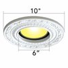 Renovators Supply Manufacturing Recessed Lighting Trim 10 in. Round White Polyurethane Ornate Recessed Ceiling Light Trims Pack of 5