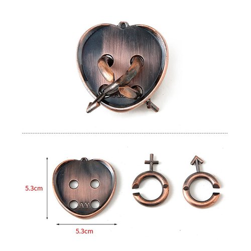 FantasyDay 9 Pcs Brain Teaser Puzzle,Metal Puzzle, Unlock Interlock IQ Test Game, Magic Trick Toy Gift for Kids and Adults