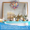 12 Kits Hanukkah Wreath Craft Kit DIY Felt Menorah Gold Coin Happy Hanukkah Wreath Chanukah Art Projects for Hanukkah Party Home Living Room Classroom Decorations Activities