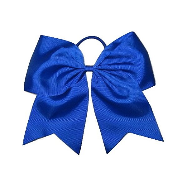 New "ROYAL BLUE" Cheer Bow Pony Tail 7 Inch Girls Hair Bows Cheerleading Dance Practice Football Games Competition Birthday Solid Color Grosgrain Ribbon