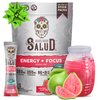Salud 2-in-1 Energy Drink Powder + Focus, Guava, Organic Caffeine, B6 + B12, Theanine, Clean Energy Drink Packets, Guayaba Agua Fresca Mix, Non-GMO, Gluten Free, Vegan, 1g of Sugar, (15 Servings)
