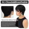 XC CLOUDS Pixie Cut Wig Human Hair for Black Women Natural Black Wig Human Hair Wigs Human Hair Glueless Wear and Go 1b Color Short Pixie Cut Wigs Human Hair