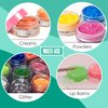 Houseables 3 Gram Jar, 3 ML, Pink, 50 Pk, BPA Free, Cosmetic Sample Empty Container, Plastic, Round Pot, Screw Cap Lid, Small Tiny 3g Bottle, for Make Up, Eye Shadow, Nails, Powder, Paint, Jewelry