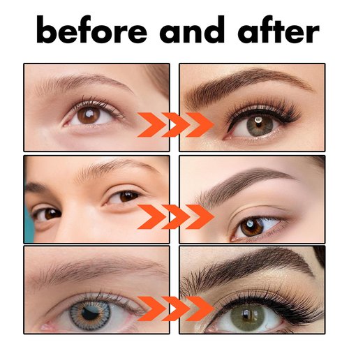 Eyebrow Pencil 4 Tip Microblading Eyebrow Pen, Waterproof Eyebrow Pencil, Smudge-Proof Brow Pencil, Long-lasting Natural Eye Brow Pencils for Women, Last All-Day (Reddish Brown)