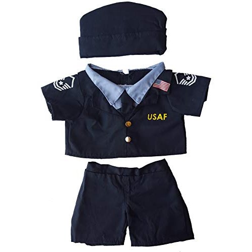 Air Force Uniform Outfit Teddy Bear Clothes Fits Most 14" - 18" Build-a-bear and Make Your Own Stuffed Animals