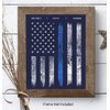 Police Flag Art Print - Rustic Wall Art Poster - Chic Home Decor for Office, Man Cave, Station, Gift for Police Officer, First Responder - 8x10 Photo Unframed