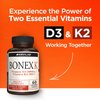 AMVILAB Bonex K Supplement|Vitamin D & K Complex|Supports Heart, Bones & Teeth Health|2000IU Vitamin D3 & 75mcg Vitamin K2|Non-GMO|Small & Easy to Swallow|60 Day Supply Chewable Tablets