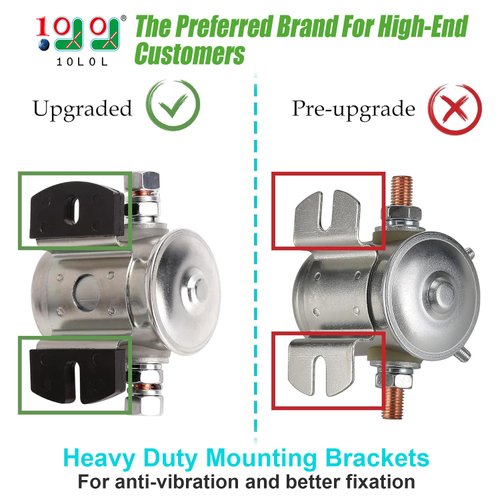 10L0L #70 Series Solenoid Relay for EZGO 36 Volt Golf Cart, 4 Terminal SPNO Continuous Duty, OEM# 11761-G1 27855-G01 27855-G02 31680-G1 27805-G02 3016