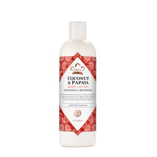 Nubian Heritage Body Lotion Coconut and Papaya For Dry Skin Paraben Free, 13 oz