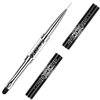 LEQ 1Pcs Dual-ended Nail Design Brush Rhinestone Handle UV Gel Nail Brush Professional Nail Art Tools