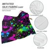 RQZWDQ Glow in Dark Splatter Neon Bandana for Men Women Square Headscarf Handkerchief Silk Neck Scarf Headbands Headwrap Wristband Head Hair Wraps for Adult