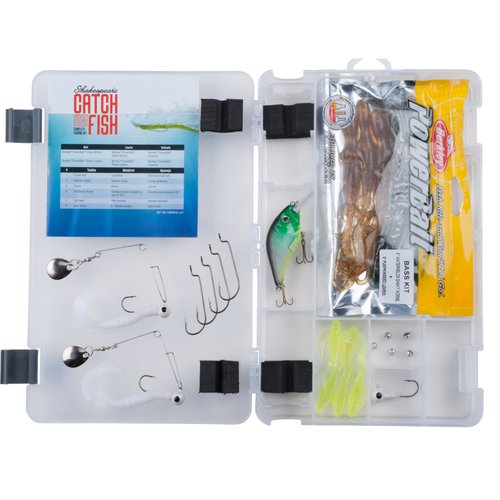 Shakespeare Catch More Fish Tackle Box Kit, Bass