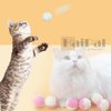 HaiPal Cat Toy Balls, 30Pcs Premium Soft Pom Pom Balls for Kittens, 1,2'' Funny Interactive Cat Pompom Toys for Bored Indoor Cats Playing Plush Balls for Craft DIY Decorations,Cute Kitten Kitty Toys.