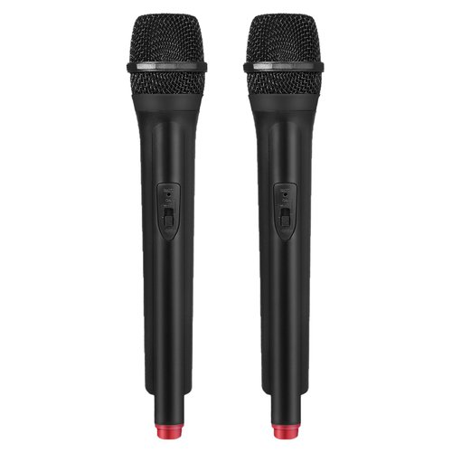2 Pcs Fake Microphone for Kids,Prop Microphone, Microphone Portable Handheld for Simulation Practice Singing Stage Costume Prop Birthday Party (Black)
