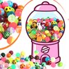 Pllieay 50 Pieces Colorful Bouncy Balls Bulk, Mixed Pattern Bouncy Balls for Kids Party Favors, Prizes, Birthdays Gift