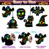 OHOME Halloween Party Favors - 48 PCS Halloween Magic Rainbow Scratch Paper Cards Set,Halloween Games for Kids - Kids Halloween Treats Toys Gifts Party Supplies | Halloween Crafts for Kids