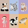 Hopearl Adorable Plush Cow Toy Floppy Dairy Cattle Soft Stuffed Animal Cute Birthday Gifts for Boys Girls Kids Toddlers, 9''