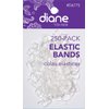 Diane D6775 Clear Elastic Bands for Hair Styling, Braids - 250 Count (Pack of 1)
