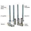 SmartSign Concrete Anchors Hardware Installation Kit for Parking Curb, Wheel Stop, Speed Bump - 3 Sets Per Pack (12 Bolts/Pack) - 6" Lag Bolts Screws, Lag Shield Anchors and Washers per Set