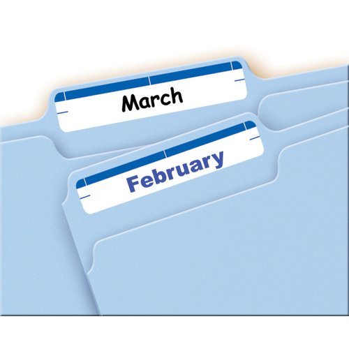 Avery File Folder Labels on 4" x 6" Sheet, Easy Peel, White/Blue, Print & Handwrite, 2/3" x 3-7/16", 252 Labels (5200)
