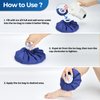 Ice Pack for Injuries Reusable: Ohuhu 3 Packs Ice Cold Packs Ice Bag Hot Water Hot & Cold Therapy Pain Relief for Knee Leg Injury No-Leak Breathable Waterproof Ice Bags 3 Sizes 6"/9"/11", Blue