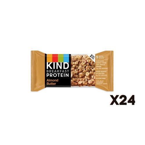 KIND Breakfast Protein Bars, Almond Butter, Gluten Free, 1.76oz, 24 Count