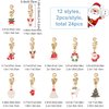 CRASPIRE 12 Styles Christmas Dreadlocks Jewelry Pendant Tree Deer Santa Claus Dreadlocks Accessories Hair Rings Beads for Braids Cuffs Hair Clips Jewelry Decoration for Woman Hair Styling