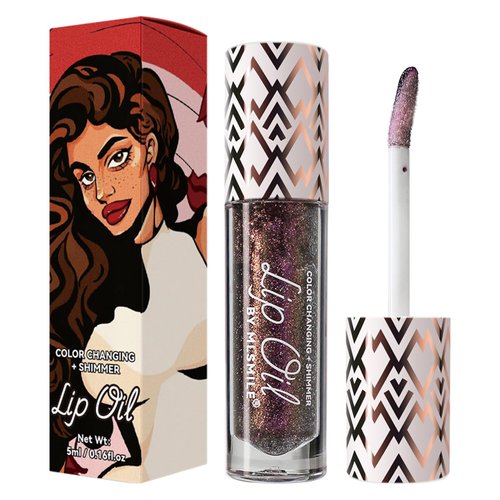 Qawnfy Boss Up Color Changing Lip Oil, Shimmering Temperature Color Changing Lip Gloss Tinted Lip Stain, Long Lasting Nourishing Moisturizing Lip Glow Oil for Lip Care (01#)