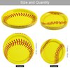 ADXCO 48 Pack Softball Plates 9 Inch and 7 Inch Home Plate Softball Round Softball Paper Plates for Sports Theme Birthday Party Decorations Party Supplies