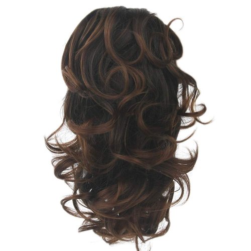 Flonding 12" Women's Ponytail Short Curly Claw Clip in Pony Tail Hair Piece Wavy Extension Wig Hairpiece Jaw Clip Hair Extensions (1T33)