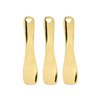 3pcs Makeup Spatula Small Alloy Face Cream Spoon Reusable Mask Scoop Beauty Tools for Facial Cosmetic, Face Mask (Golden)